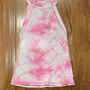 Pink Tie-Dye Tank Top
